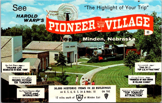 Vintage Postcard The Pioneer Village Minden Nebraska United States Unposted