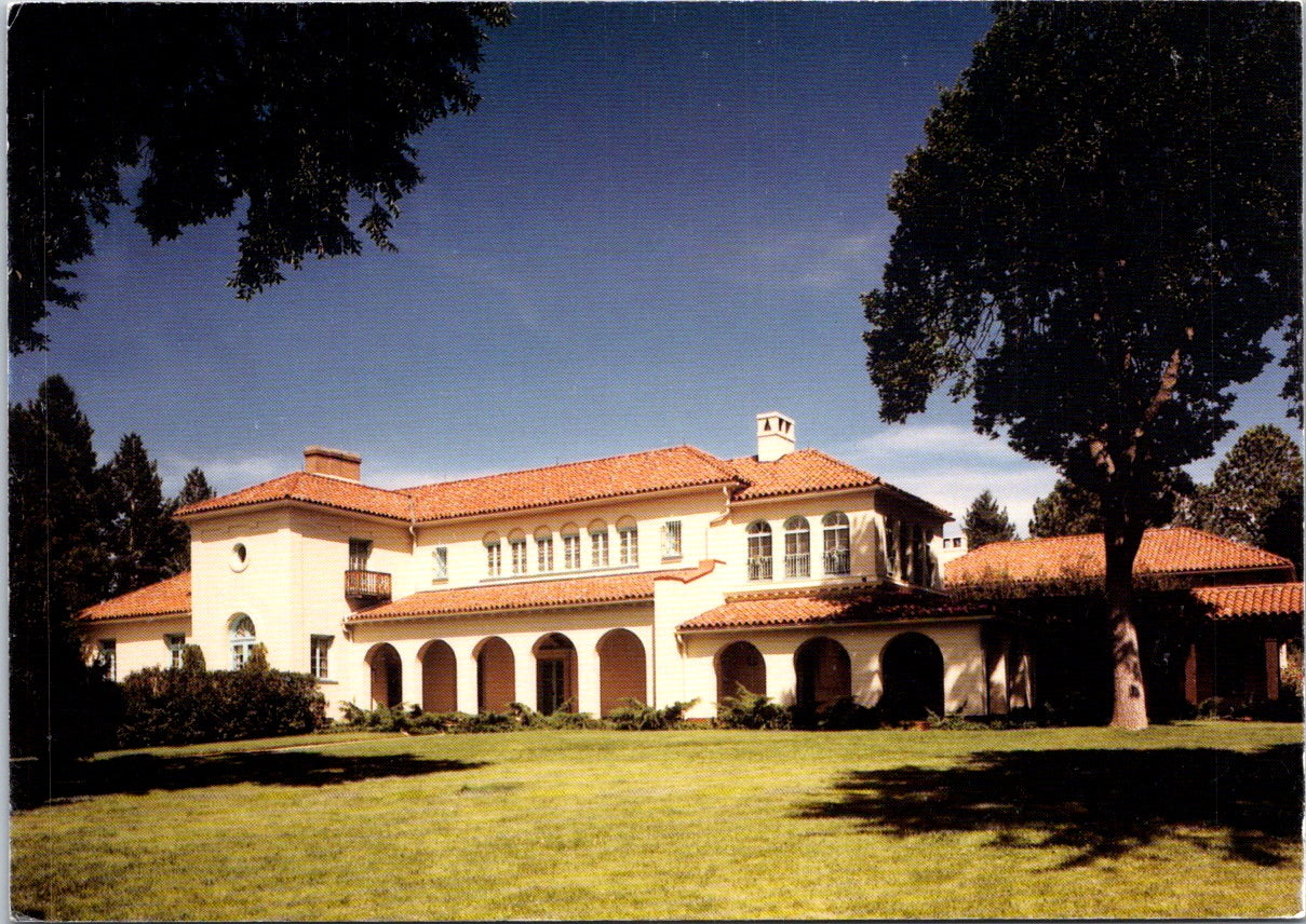 Vintage Postcard West Facade Of Villa Philmone New Mexico Unposted