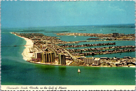 Vintage Postcard Clearwater Beach Florida The Emerald Isle On The Gulf Beaches