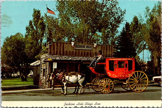 Vintage Postcard Visitors To Jackson Wyoming Thrill To An Old West Posted 1979