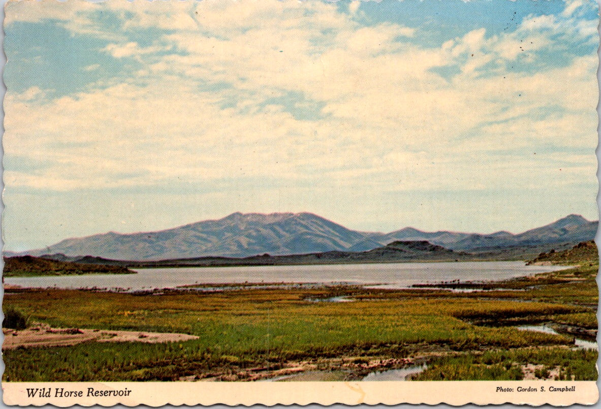 Vintage Postcard Wildhorse Reservoir Elko Nevada Owyhee River Unposted