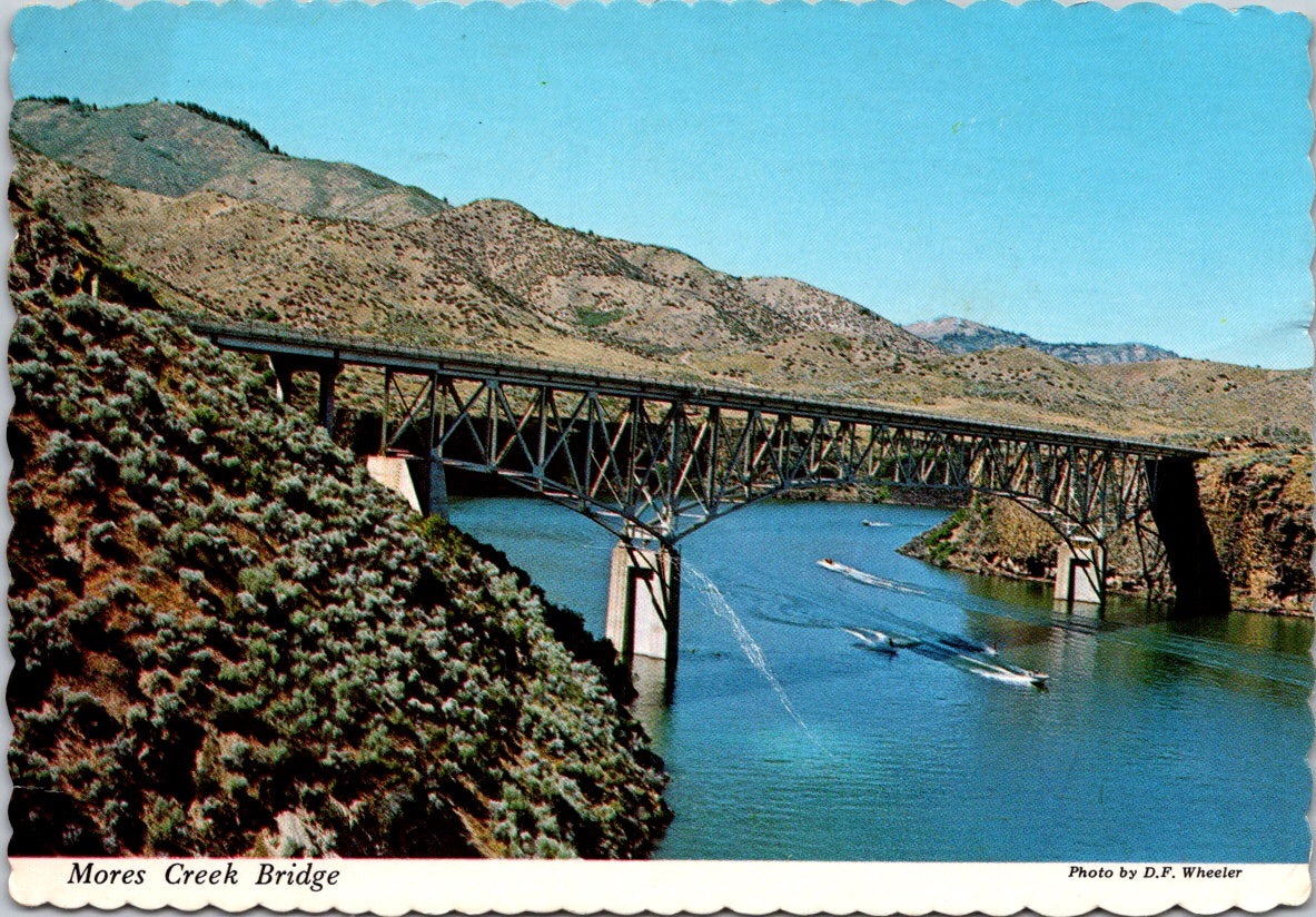 Vintage Postcard Moore's Creek Bridge Ada County Boise Idaho Unposted