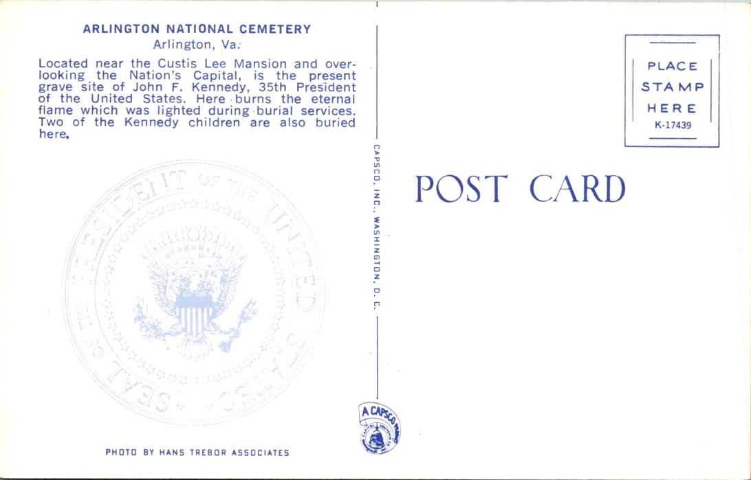 Vintage Postcard Arlington National Cemetery Virginia United States Unposted