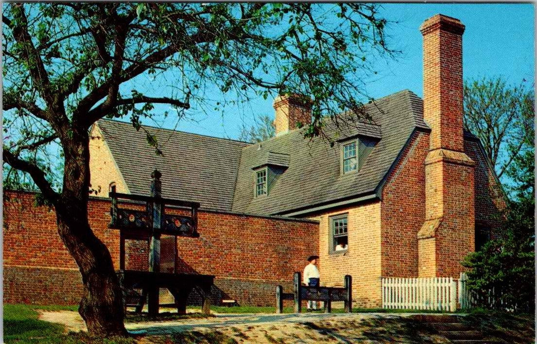 Vintage Postcard The Public Gaol Williamsburg Virginia United States Unposted