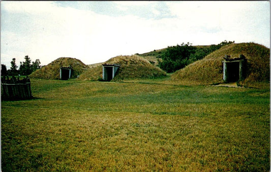 Vintage Postcard Mandan Indian Village Fort Lincoln State Park North Dakota