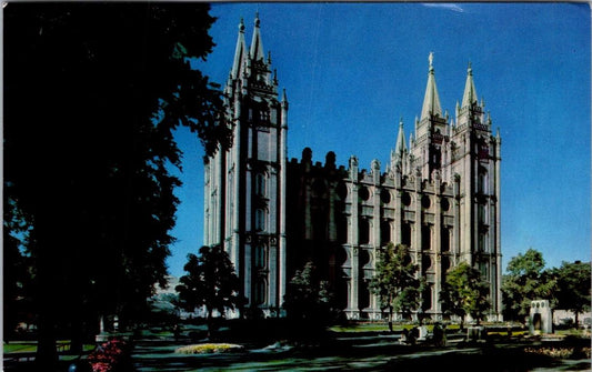 Vintage Postcard Mormon Temple Square Salt Lake City Utah Unposted