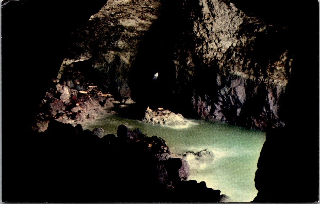 Vintage Postcard Interior of Sea Lion Cave Oregon Coast United States Unposted