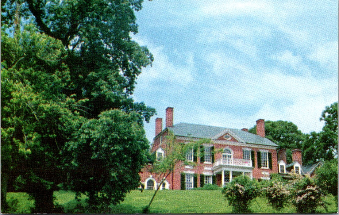 Vintage Postcard Woodlawn Mansion Home Of Lawrence Lewis And Nelly Custis