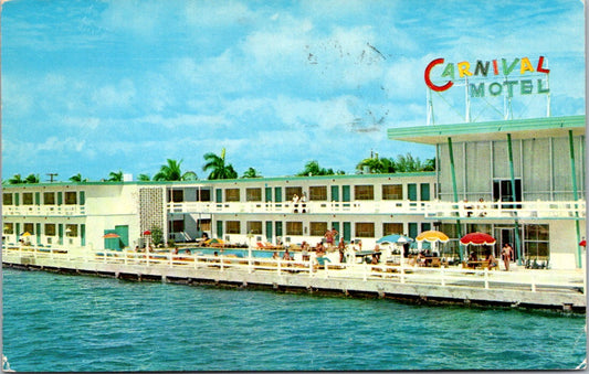 Vintage Postcard Beautiful Biscayne Bay Lagoon Miami Beach Florida Posted 1959