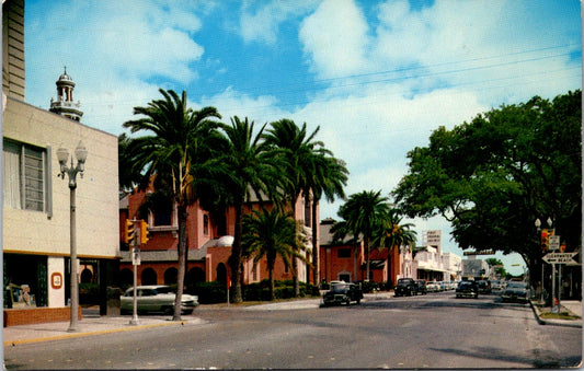 Vintage Postcard Fort Harrison Avenue Clearwater Florida Posted 1959