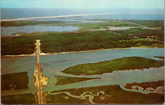 Vintage Postcard View from Chincoteague To Assateague Island Virginia Unposted