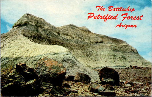 Vintage Postcard The Battlefield Of Petrified Forest Arizona Posted 1965