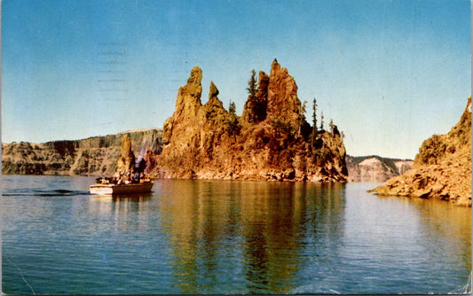 Vintage Postcard The Phantom Ship Crater Lake National Park Oregon Posted 1965