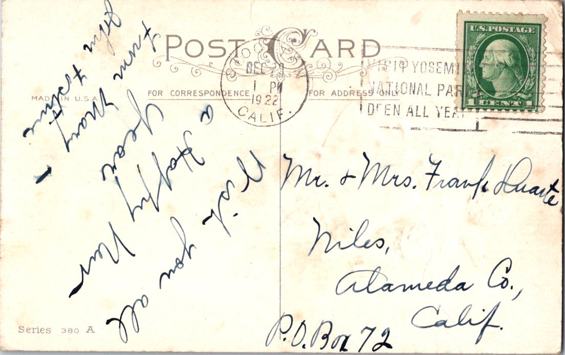 Vintage Postcard Happy New Year Good Health Luck Happiness Success Posted 1922