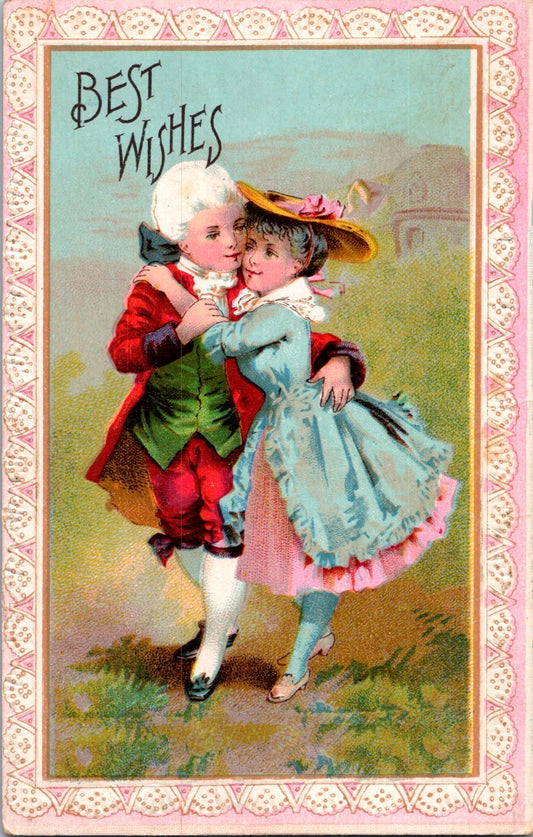 Vintage Postcard Best Wishes Greetings Posted 1909 US Postage One Cent