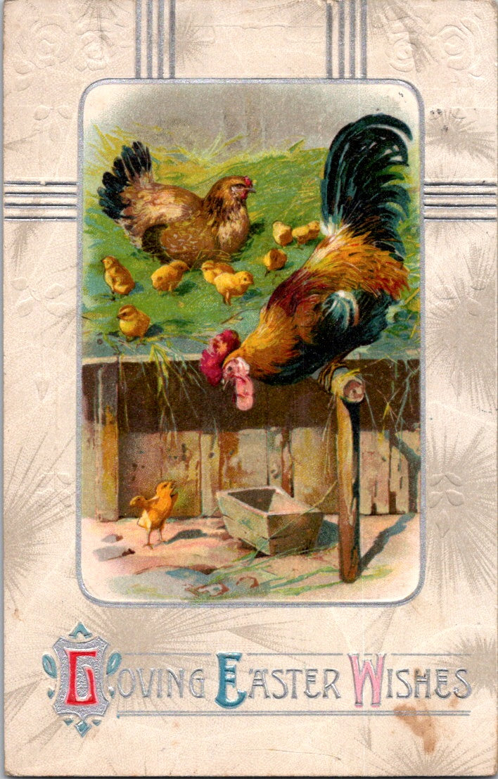 Vintage Postcard A Loving Easter Wishes Posted 1919 US Postage Two Cents