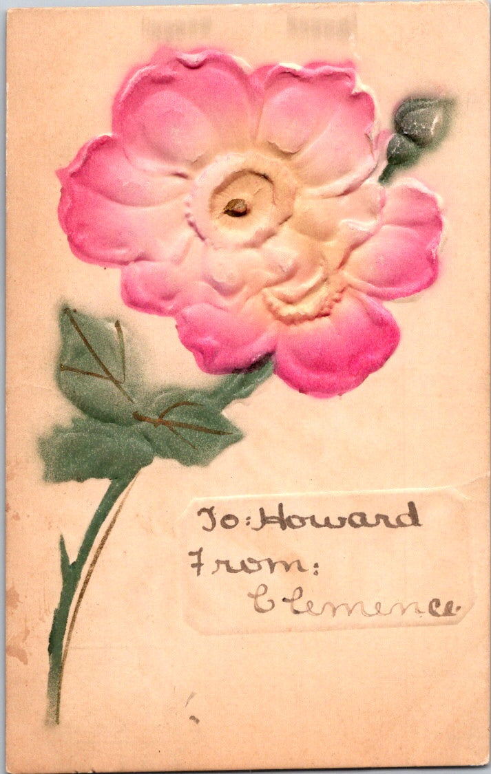 Vintage Postcard Pink Flower Posted 1907 US Postage One Cent