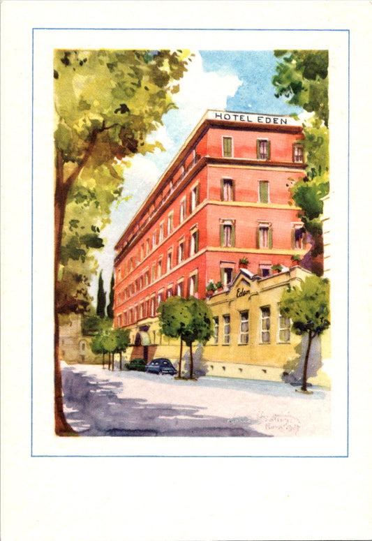 Vintage Postcard Hotel Eden Via Ludovisi Rome Italy 5 Star Unposted