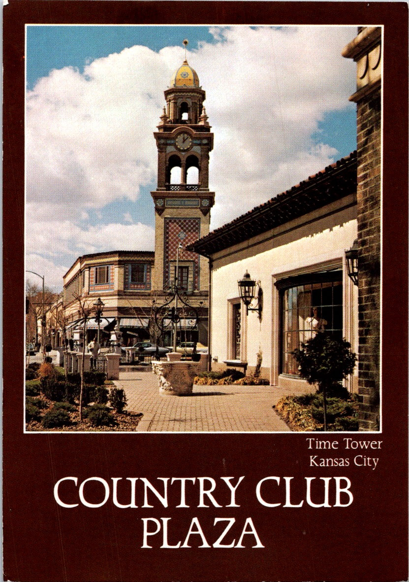 Vintage Postcard The Time Tower Kansas City Country Club Plaza Unposted