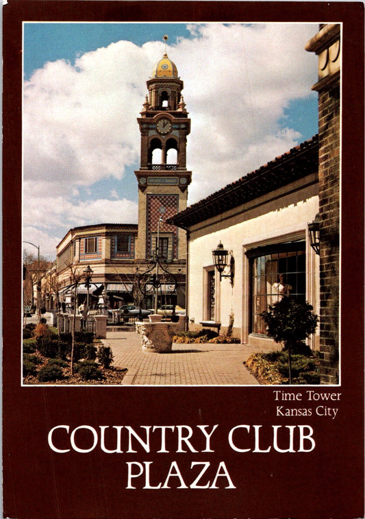 Vintage Postcard The Time Tower Kansas City Country Club Plaza Unposted