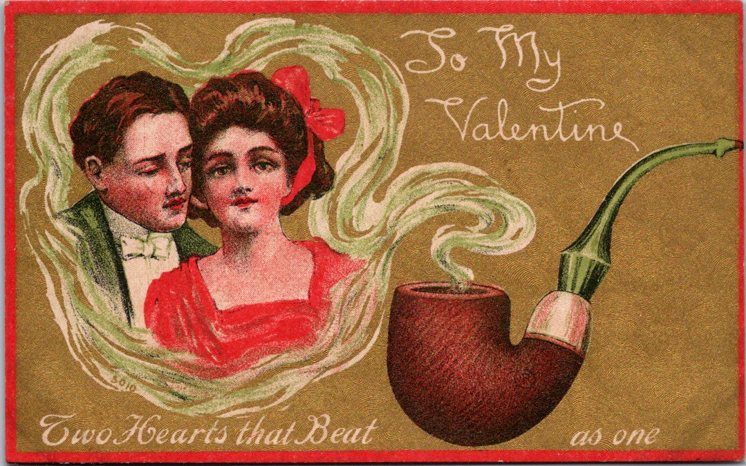 Vintage Postcard Two Hearts That Beat As One To My Valentine Unposted