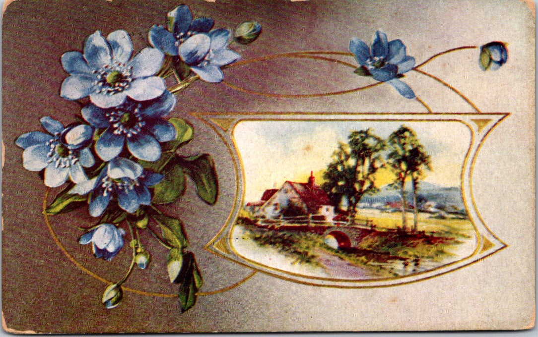 Vintage Postcard Beatiful Flowers Posted 1911 United States US Postage One Cent