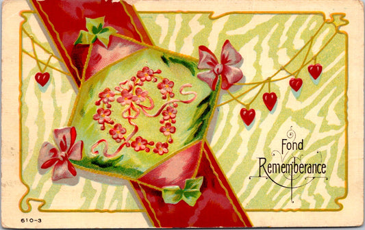 Vintage Postcard Fond Remembrance Posted US One Cent