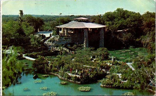 Vintage Postcard Chinese Tea Garden Brackenridge Park San Antonio Texas Posted