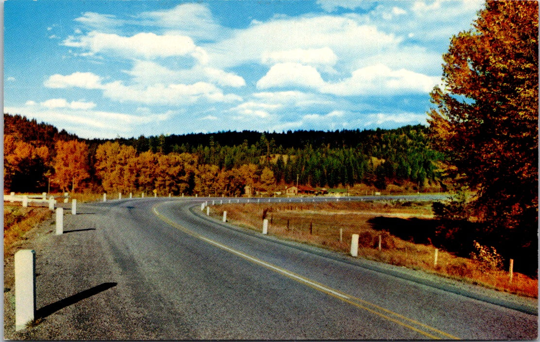 Vintage Postcard Highway 10 West Of Missoula Montana United States Unposted