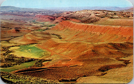 Vintage Postcard Red Canyons Seen From Highway Over South Pass Wyoming Unposted