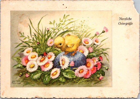 Vintage Postcard Cordial Easter Pit Hannes Petersen Unposted