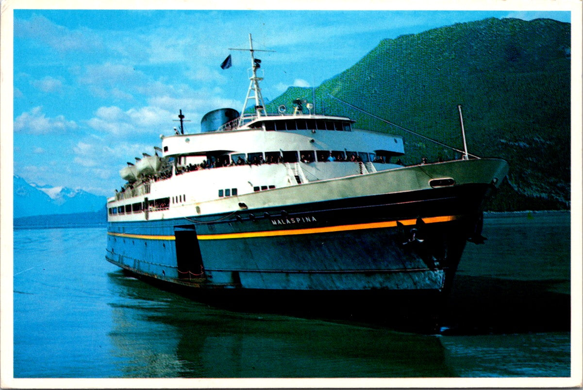 Vintage Postcard Seattle To Skagway Alaska State Ferries Posted 1990