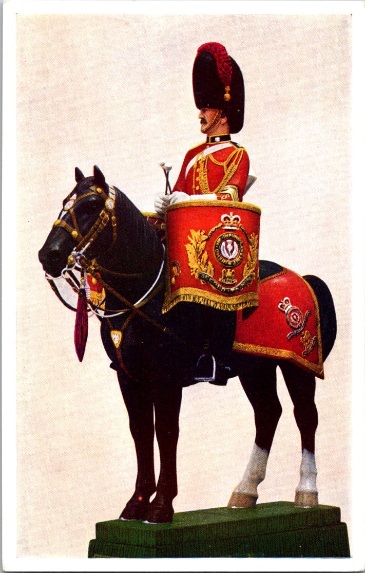 Vintage Postcard The Royal Scots Greys 2nd Dragoons Drum Horse Unposted