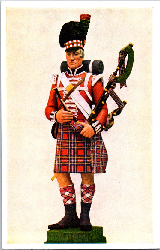 Vintage Postcard The Black Watch Royal Highlanders Piper Lt. Coy Marching Order