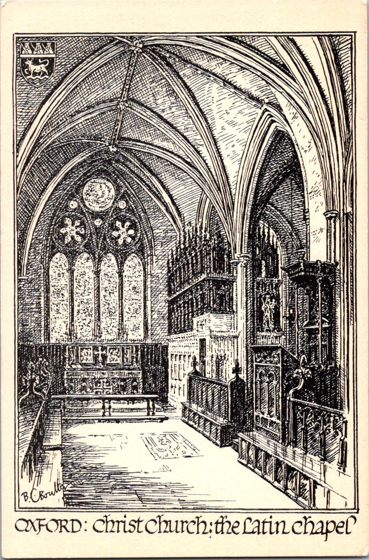 Vintage Postcard Christ Church The Latin Chapel Oxford England Unposted