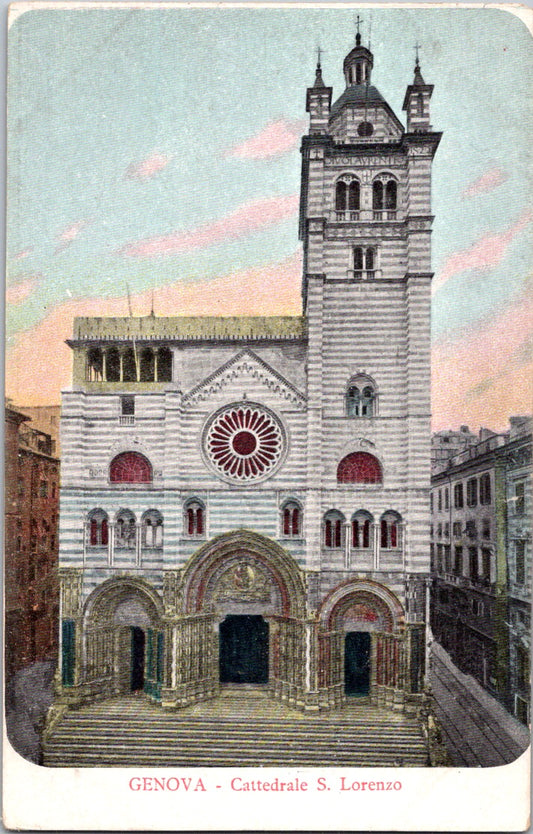 Vintage Postcard Cattedrale di San Lorenzo Genova Genoa Italy Unposted