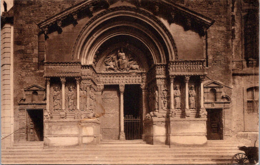 Vintage Postcard The Portico of the Cathedral of SaintTrophime Arles France