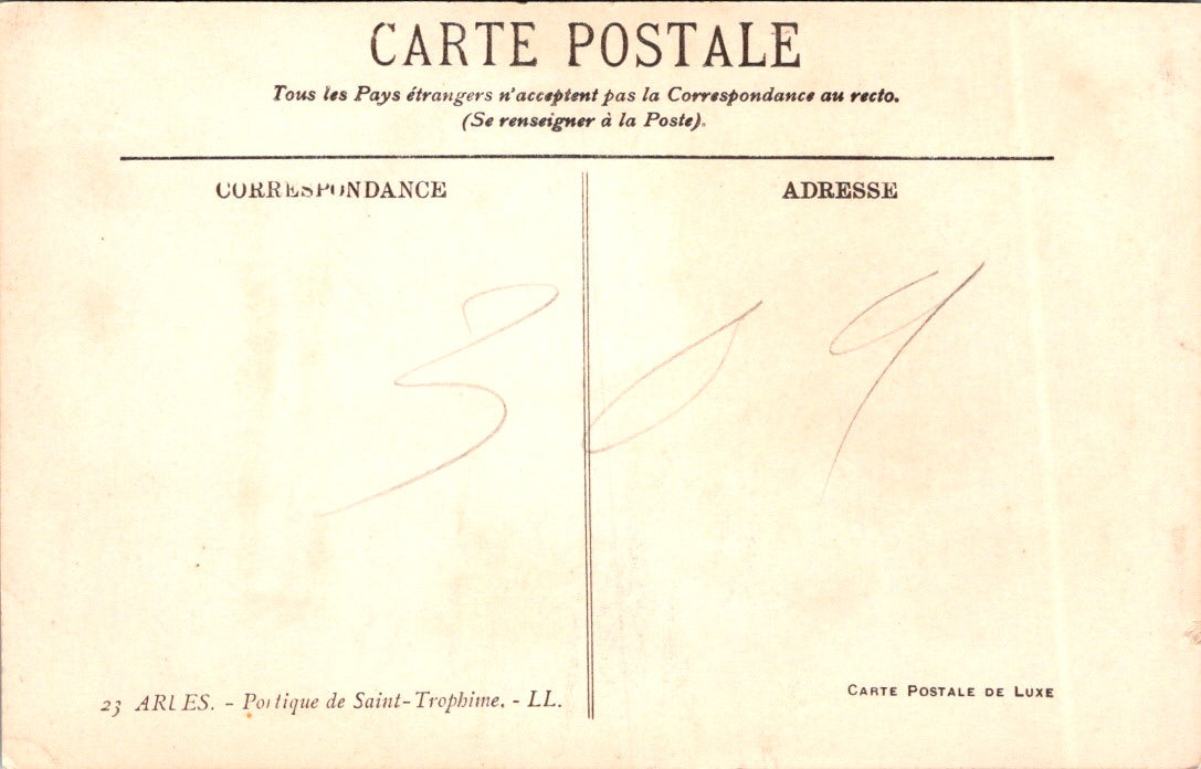 Vintage Postcard The Portico of the Cathedral of SaintTrophime Arles France