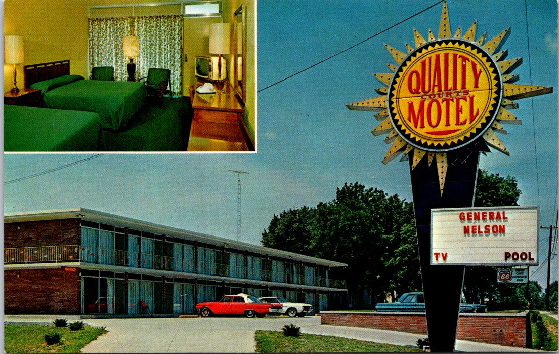 Vintage Postcard Old Kentucky Home Nelson Motel Saint Joseph Proto Cathedral