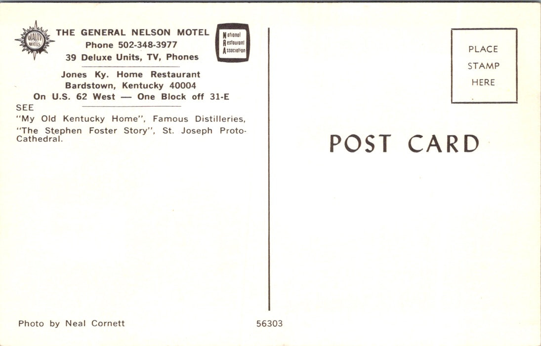 Vintage Postcard Old Kentucky Home Nelson Motel Saint Joseph Proto Cathedral