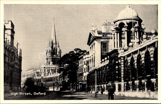 Vintage Postcard High Street Oxford England United Kingdom Unposted