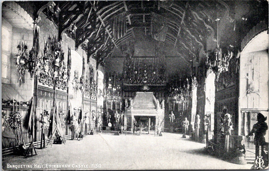 Vintage Postcard Banqueting Hall Edinburgh Castle Scotland United Kingdom