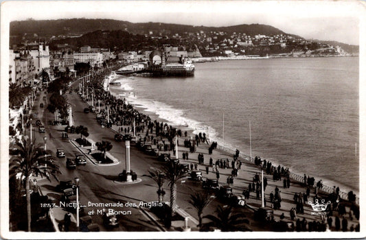 Vintage Postcard Promenade des Anglais Mont Boron Nice France Unposted