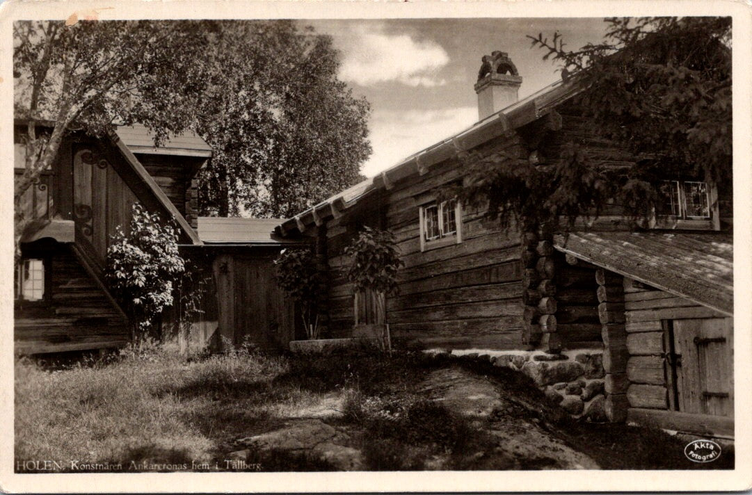 Vintage Postcard Home Of Sten Gustaf Herman Ankarcrona Tallberg Holen Sweden