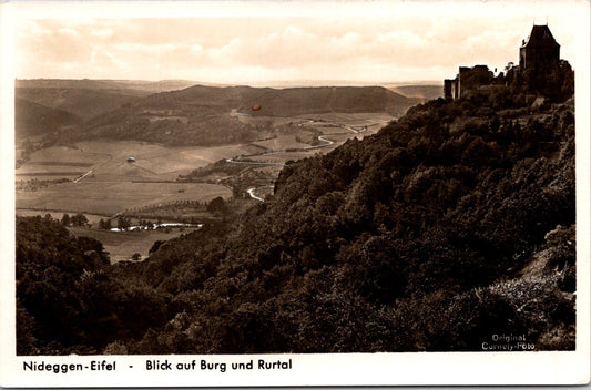 Vintage Postcard  Niddegen Eifel View Of Castle And Rurtal Germany Unposted