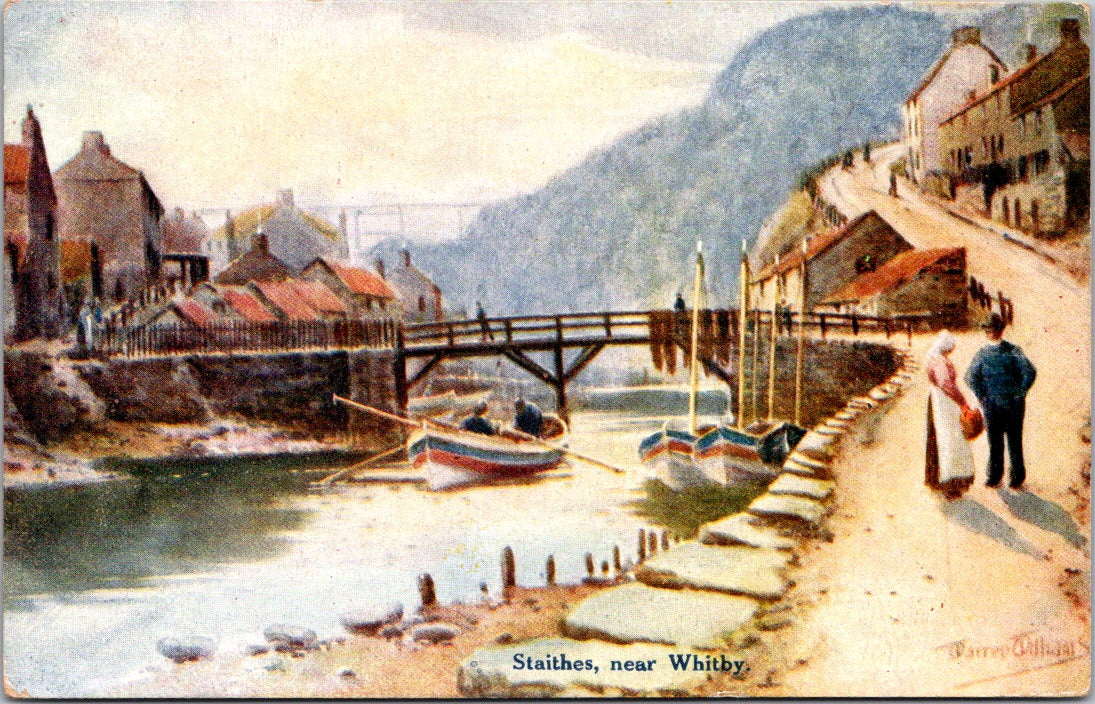 Vintage Postcard Staithes Near Whitby England United Kingdom Unposted