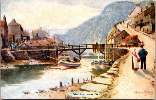 Vintage Postcard Staithes Near Whitby England United Kingdom Unposted