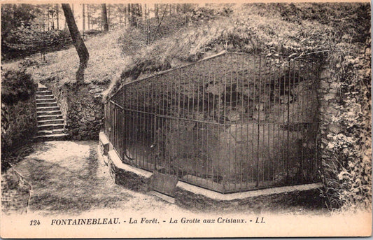 Vintage Postcard The Forest The Crystal Cave Fontainebleau France Unposted