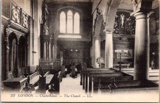 Vintage Postcard The Chapel Charter House London England United Kingdom Unposted