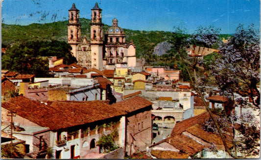 Old Vintage Postcard Panoramic View Of Taxco Guerrero Mexico Unposted